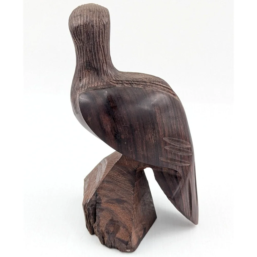 Vintage Hand Carved Ironwood Eagle Sculpture 6” Bird of Prey Falcon - Picture 4 of 8